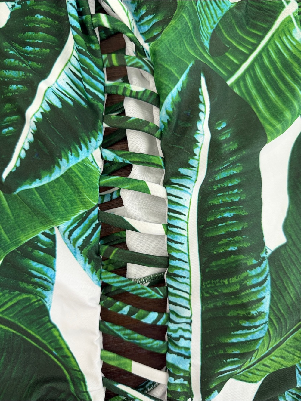 NOBO Green Tropical Leaf One-Piece Swimsuit - Picture 3 of 4